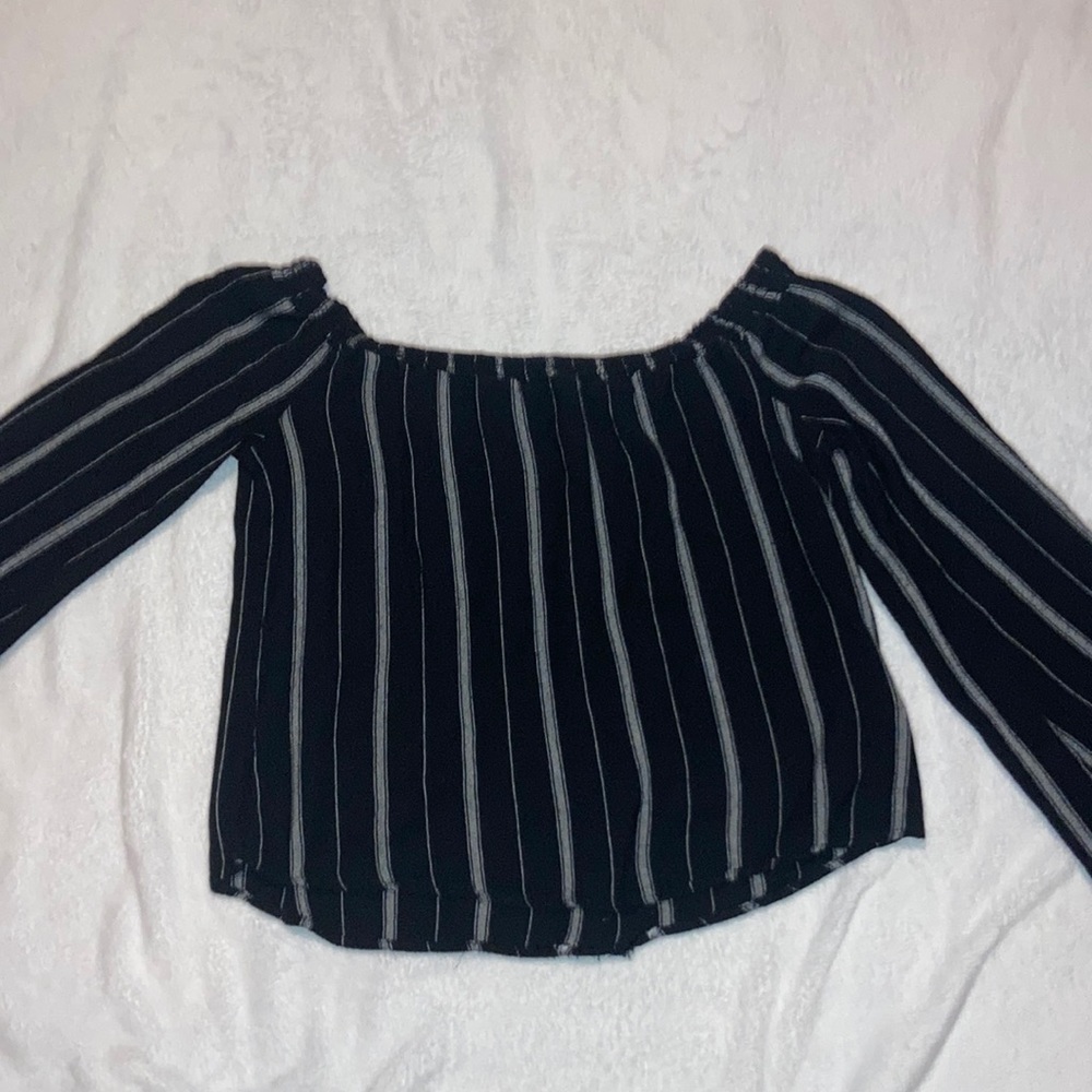 Long sleeve black blouse
